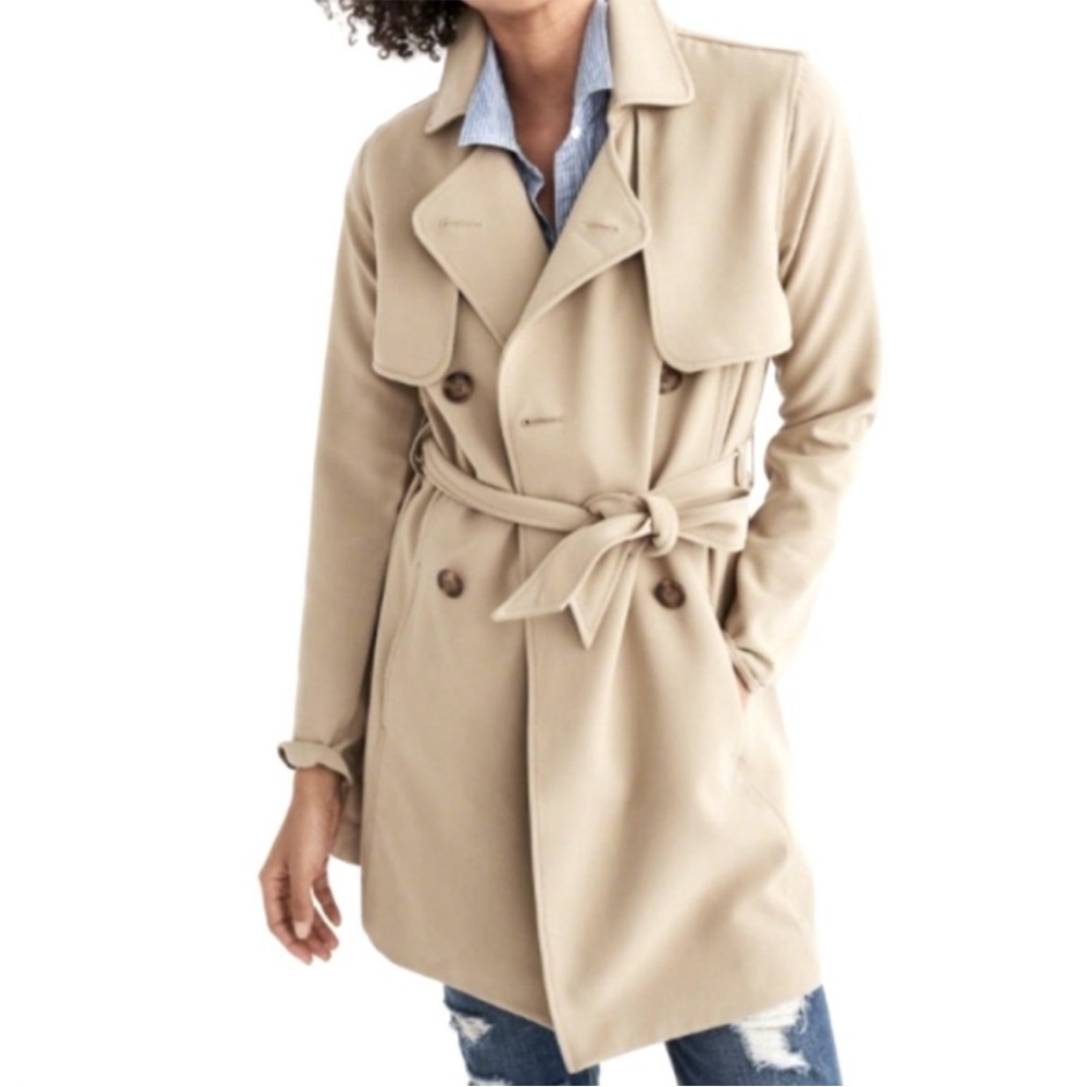Abercrombie drapey trench coat